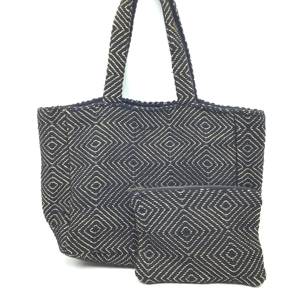 Amuse Society Women's 2 PC Tote Black/Gold